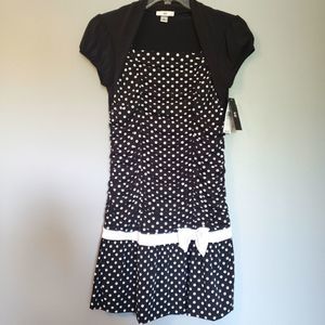 NWT Rewind Black & White Girls Dress